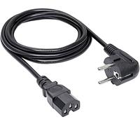 Câble de raccordement Akyga alimentation [1x Prise mâle + contact de protection - 1x Secteur femelle C15] 1.8 m noir