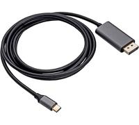 Câble de raccordement Akyga USB-C® mâle, Fiche mâle DisplayPort 1.80 m noir AK-AV-16 Câble USB-C