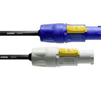 Câble de raccordement alimentation Cordial CFCA 1,5 FCB [1x PowerCon mâle - 1x PowerCon mâle] bleu, blanc 1.50 m