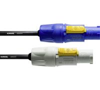 Câble de raccordement alimentation Cordial CFCA 5 FCB [1x PowerCon mâle - 1x PowerCon mâle] bleu, blanc 5.00 m