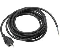 as - Schwabe Cordon d'Alimentation en Caoutchouc 5 m Secteur 230V / 16A, H07RNF 2x1,5 Fiche 2PT+T avec Câble Électrique Dénudé avec Embouts 3 m IP44 | 70558