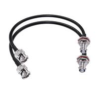 Câble de raccordement BNC RG58 BNC mâle à BNC femelle cloison étanche 50 ohms câble coaxial radio CB 12 pouces (30 cm) câble d'extension d'antenne Wifi pour antenne radio HAM 2 Pack
