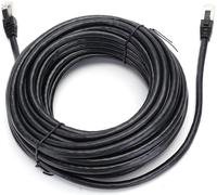 Câble De Raccordement Cat7 De 10 M De Couleur Noire. Idéal Pour Assurer Une Transmission De Données Rapide Et Stable Dans Les Réseaux Haute Vitesse, Les Gamers Et Les Bureaux.[X2843]