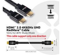 Câble de raccordement club3D HDMI Fiche mâle HDMI-A, Fiche mâle HDMI-A 10.00 m noir CAC-2313 4K UHD, ignifuge Câble HDMI