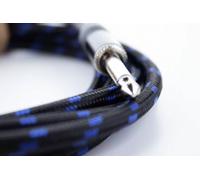 Câble de raccordement Cordial 14768 Jack audio [1x Jack mâle 6,3 mm (mono) - 1x Jack mâle 6,3 mm (mono)] 1.50 m noir, bleu gaine