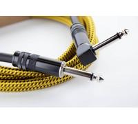 Cable Guitare Jack Droit /Coudé 3 M Tweed Jaune