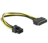 Câble de raccordement Delock alimentation 0.21 m noir, jaune