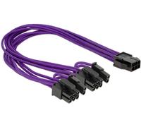 Câble de raccordement Delock alimentation 0.3 m noir, violet