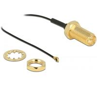 Câble de raccordement Delock antenne WiFi [1x prise RPSMA - 1x IPEX mâle] 0.35 m noir