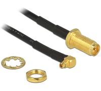 Câble de raccordement Delock antenne WiFi [1x prise RPSMA - 1x MMCX mâle] 0.32 m noir