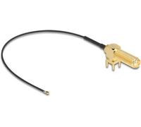 Câble de raccordement Delock antenne WiFi [1x SMA femelle - 1x IPEX mâle] 0.15 m noir