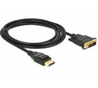 Câble de raccordement Delock DisplayPort / DVI Fiche mâle DisplayPort, Fiche mâle DVI-D 24+1 pôles 2 m noir 85313 contacts dorés