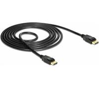 Câble de raccordement Delock DisplayPort Fiche mâle DisplayPort 1.5 m noir 85508 contacts dorés, torsadé, blindage triple, 4K UHD Câble DisplayPort