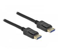 Câble DisplayPort 2.0 DeLOCK 80264 - 5m - 8K 60Hz (7680x4320) - 40 Gbps - Contacts Or - HDCP 2.3 - DSC 1.2a - AWG 28 - Noir