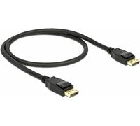 Câble de raccordement Delock DisplayPort Fiche mâle DisplayPort 50 cm noir 85506 contacts dorés, torsadé, blindage triple, 4K UHD Câble DisplayPort