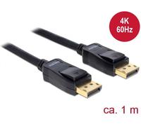 Câble de raccordement Delock DisplayPort Fiche mâle DisplayPort, Fiche mâle DisplayPort 1.00 m noir 82423 Câble DisplayPort