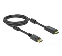Câble de raccordement Delock DisplayPort / HDMI Fiche mâle DisplayPort, Fiche mâle HDMI-A 2 m noir 85956 contacts dorés, 4K UH