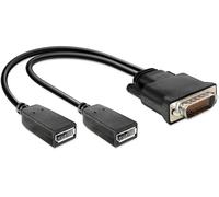 Câble de raccordement Delock DMS-59 / DisplayPort Fiche mâle DSM-59, Prise femelle DisplayPort 0.25 m noir 65354 Câble DisplayPort