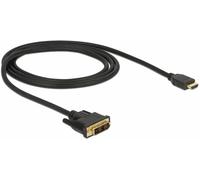 Câble de raccordement Delock DVI / HDMI Fiche mâle DVI-D 18+1 pôles, Fiche mâle HDMI-A 1 m noir 85582 blindage triple, contacts dorés Câble HDMI