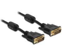 Câble de raccordement Delock DVI Prise femelle DVI-D 24+1 pôles, Fiche mâle DVI-D 24+1 pôles 2 m noir 83190 blindage double, contacts dorés Câble DVI