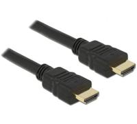 Câble de raccordement Delock HDMI Fiche mâle HDMI-A 0.5 m noir 84751 contacts dorés, 4K UHD, blindage double, torsadé Câble HDMI