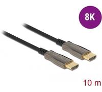 Câble de raccordement Delock HDMI Fiche mâle HDMI-A 10 m noir 84034 4K UHD, contacts dorés Câble HDMI