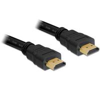 Câble de raccordement Delock HDMI Fiche mâle HDMI-A 15 m noir 82710 rond, 4K UHD, contacts dorés, torsadé Câble HDMI