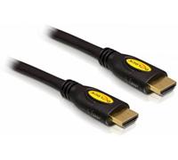 Câble de raccordement Delock HDMI Fiche mâle HDMI-A 2 m noir 82583 torsadé, contacts dorés, blindage triple, 4K UHD Câble HDMI