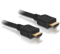 Câble de raccordement Delock HDMI Fiche mâle HDMI-A 2 m noir 84407 rond, blindé, contacts dorés, torsadé Câble HDMI
