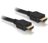 Câble de raccordement Delock HDMI Fiche mâle HDMI-A 3 m noir 84408 rond, blindé, contacts dorés, torsadé Câble HDMI