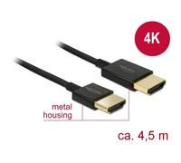 Câble de raccordement Delock HDMI Fiche mâle HDMI-A, Fiche mâle HDMI-A 4.50 m
