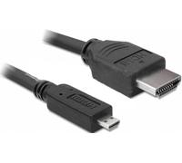 Câble de raccordement Delock HDMI Fiche mâle HDMI-A, Fiche mâle HDMI-Micro-D 3 m noir 82663 4K UHD, contacts dorés Câble HDMI