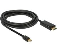Câble de raccordement Delock HDMI / Mini-Display Fiche mâle Mini DisplayPort, Fiche mâle HDMI-A 2 m noir 83699 contacts dorés, blindage triple Câble DisplayPort