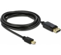 Câble de raccordement Delock Mini-Display / DisplayPort Fiche mâle Mini DisplayPort, Fiche mâle DisplayPort 3 m noir 82699 4K UHD, contacts dorés Câble