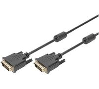Digitus Câble DVI DVI-D (24+1) 5 m Full-HD Dual Link 30 Hz 2x ferrites Compatible Moniteur/TV/PC