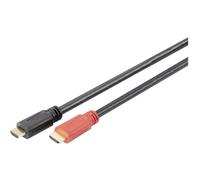 HDMI High Speed connection cable, type A, w/ amp. M/M, 30.0m, Full HD, gold, bl