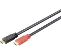 HDMI High Speed connection cable, type A, w/ amp. M/M, 15.0m, 4K@30Hz, gold, bl