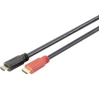 HDMI High Speed connection cable, type A, w/ amp. M/M, 15.0m, 4K@30Hz, gold, bl