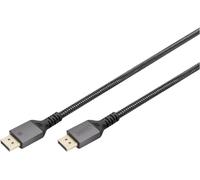 Câble de raccordement Digitus DisplayPort Fiche mâle DisplayPort 2 m noir DB-340201-020-S blindage triple, flexible, sans halogène, rond Câble DisplayPort