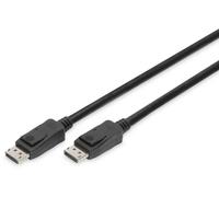Câble de raccordement Digitus DisplayPort Fiche mâle DisplayPort, Fiche mâle DisplayPort 2.00 m noir AK-340106-020-S 8K UHD