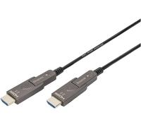 Câble de raccordement Digitus HDMI Fiche mâle HDMI-A 10 m noir AK-330127-100-S 4K UHD, blindage triple, flexible, blindage total, blindé, sans halogène, rond,