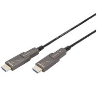 Câble de raccordement Digitus HDMI Fiche mâle HDMI-A 20 m noir AK-330127-200-S 4K UHD, blindage triple, flexible, blindage total