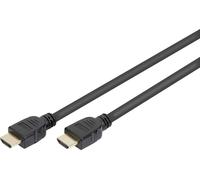Câble de raccordement Digitus HDMI Fiche mâle HDMI-A, Fiche mâle HDMI-A 1.00 m noir AK-330124-010-S 8K UHD, contacts dorés