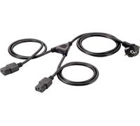 Equip Câble d'alimentation Y Schuko -> 2 x IEC C13 mâleFemelle, Cable Secteur