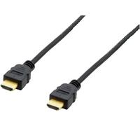 Câble de raccordement Equip HDMI Fiche mâle HDMI-A 3.00 m noir 119351 4K UHD, contacts dorés Câble HDMI