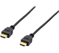 Câble de raccordement Equip HDMI Fiche mâle HDMI-A 5.00 m noir 119371 contacts dorés Câble HDMI