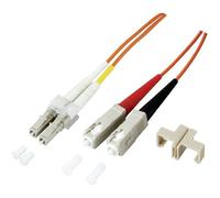 Câble de raccordement fibre optique EFB Elektronik O0314.15 [1x LC mâle - 1x SC mâle] 50/125 µ Multimode OM3 15 m