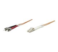 Câble de raccordement fibre optique Intellinet 470421 [1x LC mâle - 1x ST mâle] 50/125 µ Multimode OM2 3 m