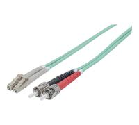 Câble de raccordement fibre optique Intellinet 751001 [1x ST mâle - 1x LC mâle] 50/125 µ Multimode OM3 2 m