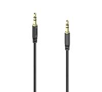 Câble de raccordement Hama 00202014 Jack audio [1x Jack mâle 3.5 mm - 1x Jack mâle 3.5 mm] 5 m noir contacts dorés